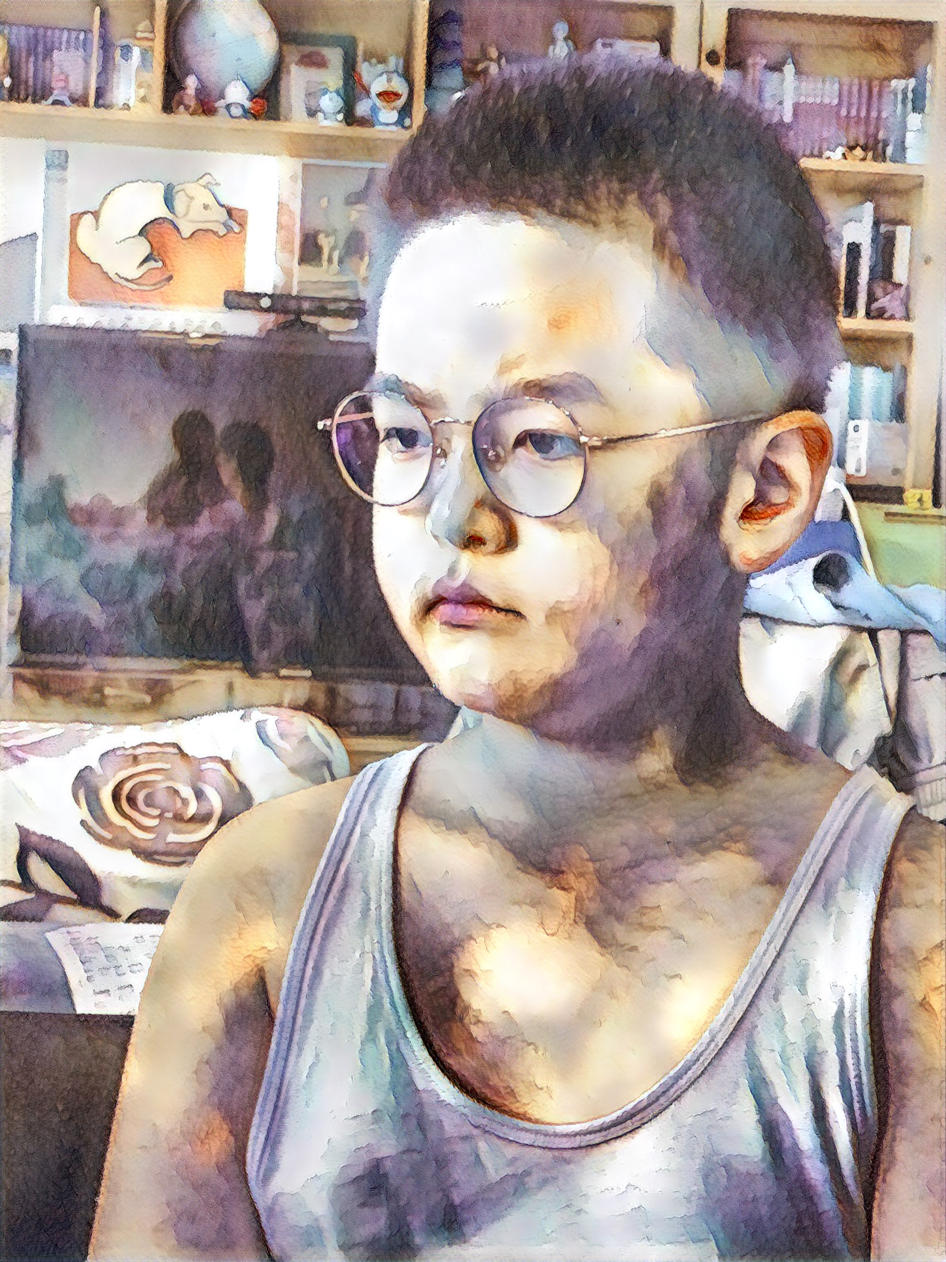 得知自己今晚游戏不能正常进行的小北严肃了起来